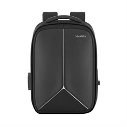 Рюкзак для ноутбука 15,6 дюйма SEASONS антивандальный MSP4013 с USB портом и выходом для наушников, черный - фото 16159