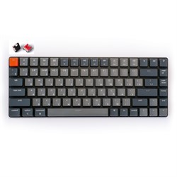 Беспроводная механическая ультратонкая клавиатура Keychron K3, Light Grey, 84 клавиши, RGB подстветка, Red Switch