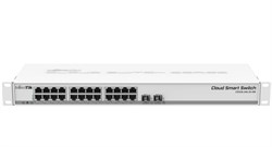 Коммутатор Mikrotik CSS326-24G-2S+RM сетевой коммутатор Управляемый Gigabit Ethernet (10/100/1000) Белый 1U Питание по Ethernet (PoE)