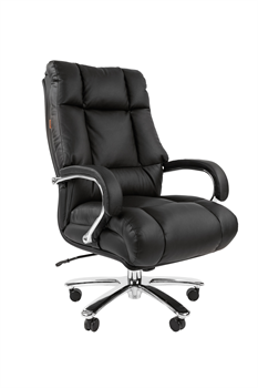 Офисное кресло Chairman 405 Россия кожа черное - фото 26134
