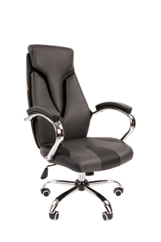 Офисное кресло Chairman 901 Россия экопремиум черный/серый - фото 26170