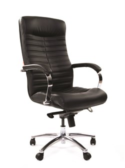Офисное кресло Chairman 480 Россия кожа/кз, черный - фото 26241