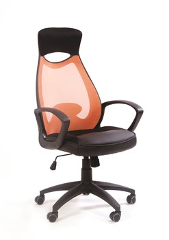 Офисное кресло Chairman 840 Россия черный пластик TW-66 оранжевый - фото 26345