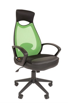 Офисное кресло Chairman 840 Россия черный пластик TW св-зеленый - фото 26360