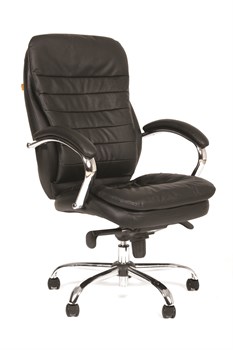 Офисное кресло Chairman 795 Россия кожа черная - фото 26439