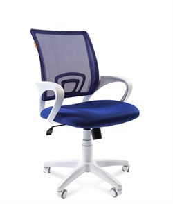 Офисное кресло Chairman 696 Россия белый пластик TW-10/TW-05 синий - фото 26723