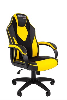 Офисное кресло Chairman game 17 Россия экопремиум черный/желтый - фото 26946