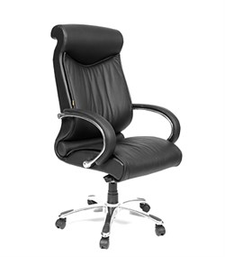 Офисное кресло Chairman 420 Россия кожа черная - фото 27039