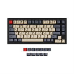 Набор клавиш для Q1,Q2 и K2, PBT пластик, совместимость с MX-свичами, русская раскладка ANSI, карбон - фото 28755