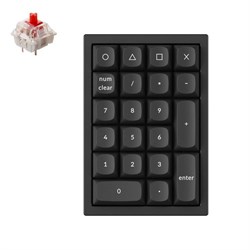 Механическая клавиатура QMK Keychron Q0 (цифровой блок), алюминиевый корпус, RGB подсветка, Gateron G Pro Red Switch, Hot Swap, Black - фото 28946