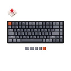 Беспроводная механическая клавиатура Keychron K2, 84 клавиши, алюминиевый корпус, RGB подсветка, Gateron Red Switch - фото 28994