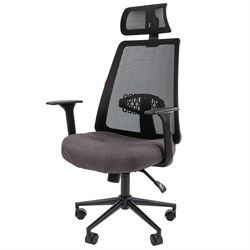 Офисное кресло CHAIRMAN 535 BLACK, ткань/сетка, черный/серый - фото 36725