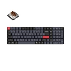 Беспроводная механическая клавиатура QMK Keychron K17 Pro, 103 клавиши, Knob, Hot-Swap, Gateron low profile Brown Switch - фото 39316