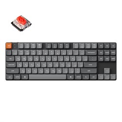 Беспроводная механическая ультратонкая клавиатура QMK Keychron K1 Max, 87 клавиш, Hot Swap, RGB-подсветка, Gateron Red Switch - фото 40462