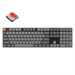 Беспроводная механическая ультратонкая клавиатура QMK Keychron K5 Max, 108 клавиш, Hot Swap, RGB-подсветка, Gateron Red Switch - фото 40495