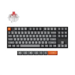Беспроводная механическая клавиатура QMK Keychron K8 Max, 87 клавиш, RGB подсветка, Hot-swap, алюм.рамка Keychron Red Switch - фото 43337
