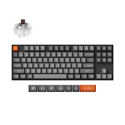 Беспроводная механическая клавиатура QMK Keychron K8 Max, 87 клавиш, RGB подсветка, Hot-swap, алюм.рамка Keychron Brown Switch - фото 43343