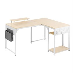 Стол письменный (для компьютера) угловой EUREKA ZX-L150B-MWW-RU с шириной 150 см, Maple White - фото 43792