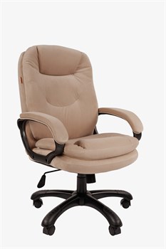 Кресло Chairman Home 668 Россия ткань Т-6 бежевый (черный пластик) - фото 44629