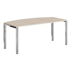 Стол руководителя XGET 189.1 Бук Тиара/Нержавеющая сталь 1800х914х750 XTEN GLOSS - фото 44726