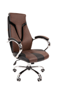Офисное кресло Chairman 901 Россия экопремиум черный/коричневый
