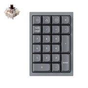 Механическая клавиатура QMK Keychron Q0 (цифровой блок), алюминиевый корпус, RGB подсветка, Gateron G Pro Brown Switch, Hot Swap, Grey