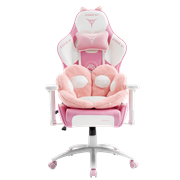 Кресло компьютерное игровое ZONE 51 KITTY MEOW Edition Pink, Экокожа