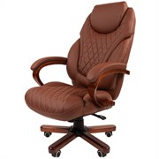 Офисное кресло Chairman 406 Россия экопремиум коричневое