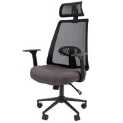 Офисное кресло CHAIRMAN 535 BLACK, ткань/сетка, черный/серый