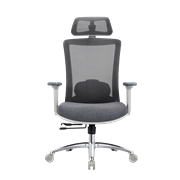 Кресло офисное EVOLUTION ERGO PRIME Grey, Сетка/Ткань, Серый