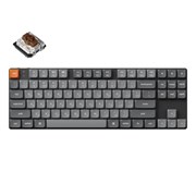 Беспроводная механическая ультратонкая клавиатура QMK Keychron K1 Max, 87 клавиш, Hot Swap, RGB-подсветка, Gateron Brown Switch