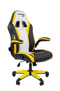 Кресло Chairman game 15 Россия экокожа черный/желтый/белый