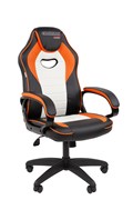 Кресло Chairman game 16 Россия экокожа черный/оранжевый/белый