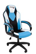 Кресло Chairman game 17 Россия экокожа черный/голубой/белый