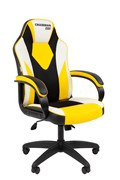 Кресло Chairman game 17 Россия экокожа черный/желтый/белый