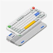 Беспроводная механическая клавиатура Nuphy Kick75, Low Profile, прошивка IO, Silver nano switch