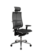 Эргономичное кресло Metta Yoga Spine F, Сетка, Черный