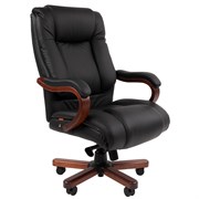 Офисное кресло CHAIRMAN 503, натуральная кожа/экокожа, черный (механизм мультиблок)