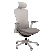 Офисное Компьютерное кресло SPARX FT-15 Enigma White / Grey (Mesh / Fabric , светло-серый)