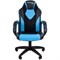 Кресло Chairman game 17 Россия экокожа черный/голубой - фото 44692
